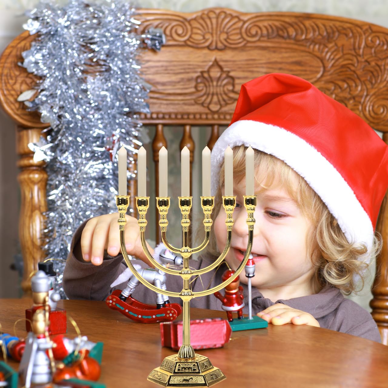 Amazon.com: Homoyoyo Menorah 7 Branch: Traditional Jewish Menorah